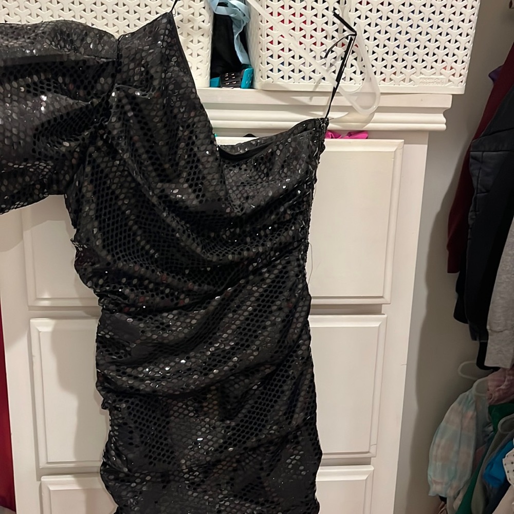 do+be black disco ball dress